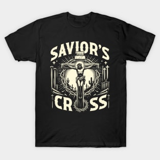 Saviors Cross, reverence and gratitude for Jesus's ultimate act of love T-Shirt